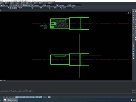 螺纹孔的绘制 #cad教程 #螺纹孔