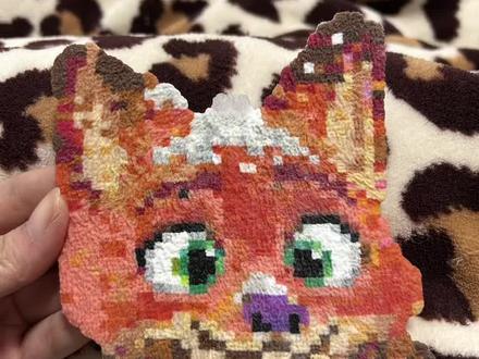 尼克狐尼克拼豆毛巾烫#疯狂动物城 #毛巾烫 #拼豆 #拼豆图纸