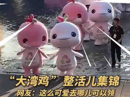 #大湾鸡还是太有节目了 “大湾鸡”整活儿集锦~网友:这么可爱去哪儿可以领? #2025全运会 #媒体精选计划