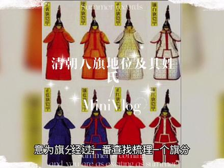 清朝八旗地位及其姓氏 #清朝历史 #中华文化