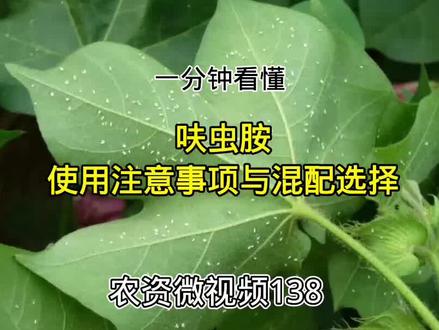 农资微视频138:防治飞虱等的呋虫胺使用注意事项与混配产品选择 #蚜虫 #病虫害防治 #植保#蓟马 #杀虫剂