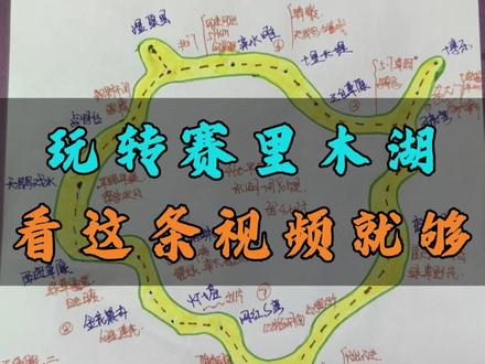 一张手绘地图讲明白 赛里木湖该怎么玩 打卡机位有哪些#新疆 #赛里木湖 #新疆旅游攻略