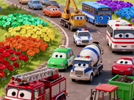 汽车认知儿歌#汽车儿歌 #认识汽车 #儿童动画