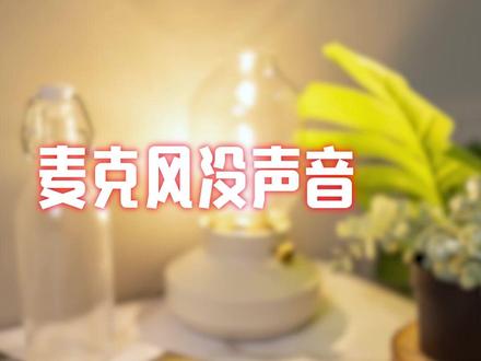 麦克风没声音,这个选项要开启! #麦克风无声