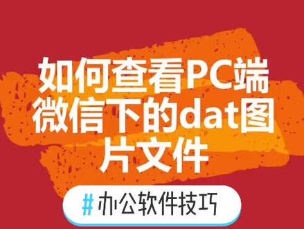 #数据分析 #办公软件技巧 微信dat文件怎么打开查看 @DOU+小助手