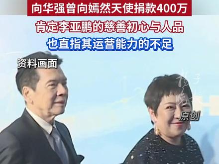 向华强曾向嫣然天使捐款400万,肯定李亚鹏的慈善初心与人品,也直指其运营能力的不足