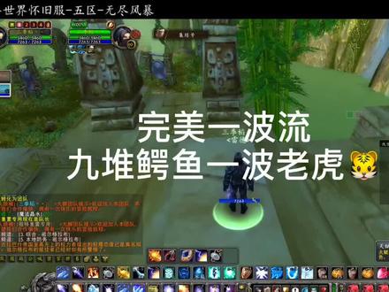 #魔兽世界怀旧服 #魔兽世界教学 单法祖格刷鳄鱼,九堆鳄鱼一波老虎