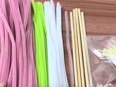 扭扭棒樱花剑教程