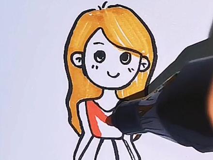 #简笔画 美女老师,这样画你也学会了#教师节