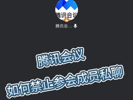 腾讯会议如何禁止成员私聊#腾讯会议