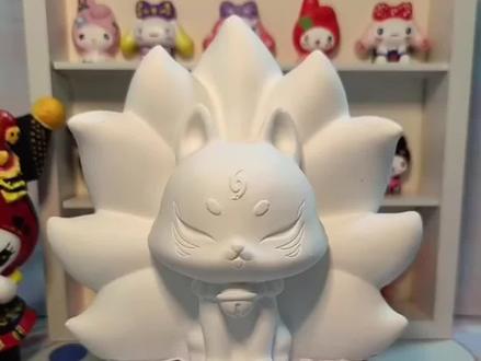 #石膏娃娃 #手工涂鸦礼物石膏娃娃 #当然要一起涂次石膏娃娃 九尾狐石膏娃娃教程来喽!#九尾狐石膏娃娃