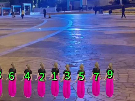 《目瑙纵歌》9人队形变换数字分解广场舞视频#广场舞dou起来