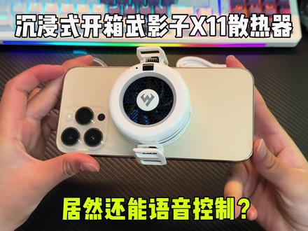 沉浸式开箱最近很火还能语音控制的武影子X11 看看制冷效果怎么样? #武影子X11 #武影子散热器 #结冰散热器 #散热器