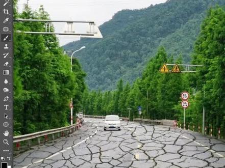 #p图 如果制作地面裂纹效果#ps教程 #ps技能