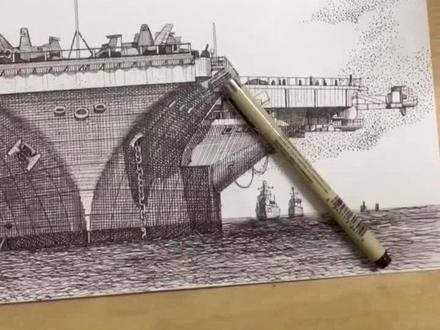 #手绘 宏伟庞大的中国舰队!#画画