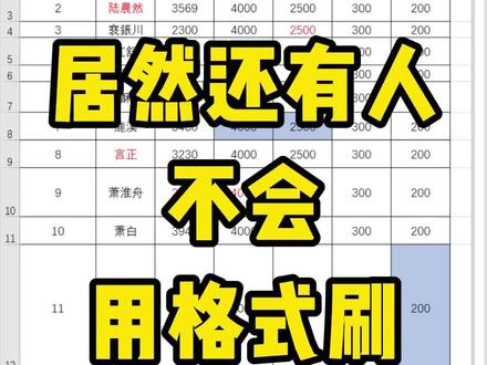 Excel高手都是这样用格式刷的 #办公技巧 #每天跟我涨知识 #电脑技巧 #办公技能 #职场技巧