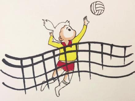 排球运动#东京奥运会 #排球 #简笔画 #一起学画画 #简笔画教程#卡通 @DOU+小助手 @抖音小助手
