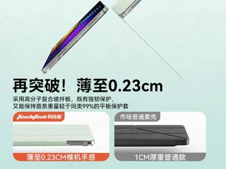 平板保护壳 科技鱼小米7平板8pro四角磁吸双面夹保护壳6Spro保护套轻薄防弯#保护壳选择 #平板配件推荐 #保护壳分享 #平板保护 #平板保护壳