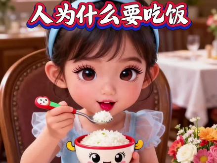 少儿百科知识《人为什么要吃饭》#创作者中心 #创作灵感 #育儿经验分享 #儿童睡前故事 #晚安故事