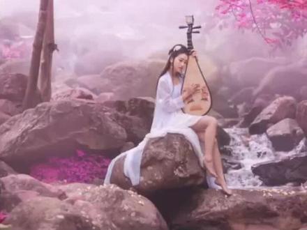 把绿叶处理成粉色效果,浪漫唯美粉紫色调古风人像后期#ps教程