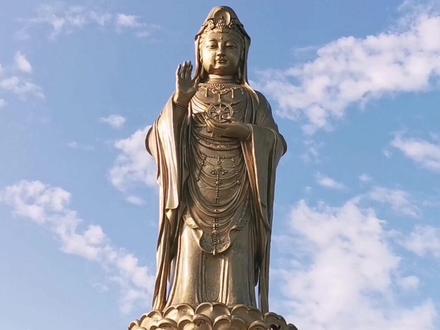 到普陀山第一站就应该先来南海观音菩萨铜像报到#旅行推荐官 #景点打卡 #旅行 #见者好运 #旅行大玩家