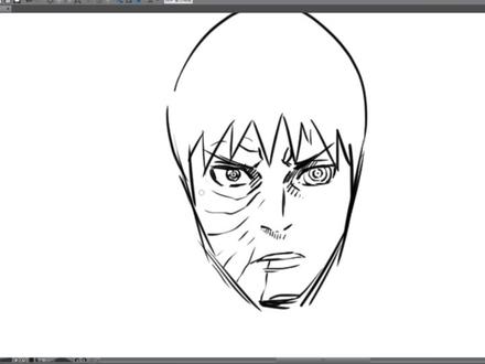 哥们教你画个带土。简简单单。#宇智波带土 #带土 #火影忍者 #绘画教程 #绘画过程