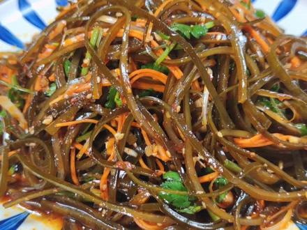 原来饭店的凉拌海带丝是这样做的,难怪以前做得不好吃,技巧全在这里#美食教程 #简单美食 #凉拌海带丝