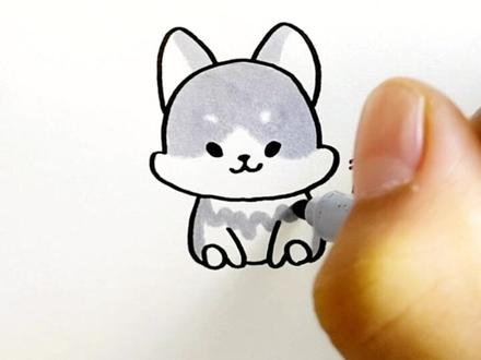 你们想看的狗狗简笔画来了#简笔画 #绘画过程 @抖音小助手