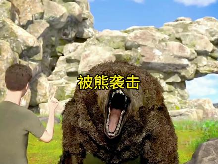 不小心被熊袭击如何自救?#熊 #自救 #科普一下
