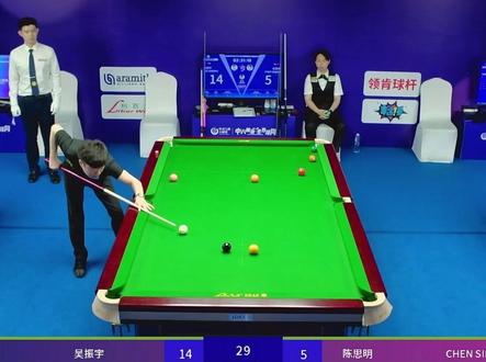 吴振宇大比分战胜陈思明,准备冲击冠军#吴振宇 #陈思明 #乔氏超级分站赛 #台球是一种生活