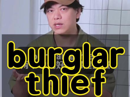 盗贼是burglar还是thief #英语