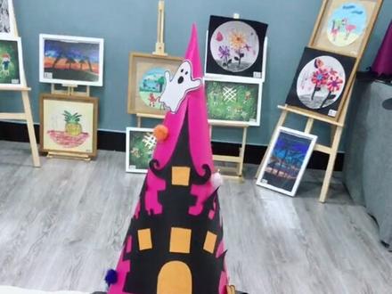 #万圣节 万圣节女巫帽子教程来了 #创意美术 嘻嘻嘻小帽子戴起来 不给糖就捣乱 👻!