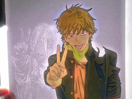 电次君,我那天其实…赴约了 #电锯人 #蕾塞 #电次 #画画 #梅森尼斯马克笔