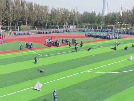 综合战术演练#军训 #军训汇报表演 #爱国