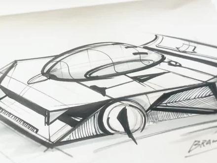 手绘快速表达之概念车设计#画画教程 #学画画 #教你画 #爱画画 #马克笔 #考研 #记录 #工业 #画画