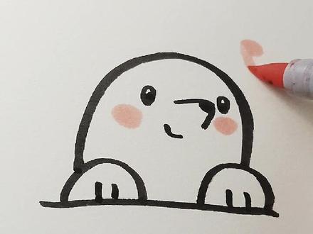 画只可爱的简笔画小地鼠#画画 #简笔画 #亲子#亲子互动