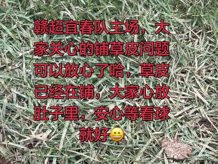 赣超宜春队主场,草皮已经在辅了哈