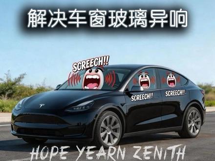 特斯拉车窗玻璃异响完美解决方法 胶条老化变涩与玻璃升降发生摩擦异响 根治的话最好换新的胶条#特斯拉玻璃异响 #特斯拉 #modely #model3 #aw汽车户外