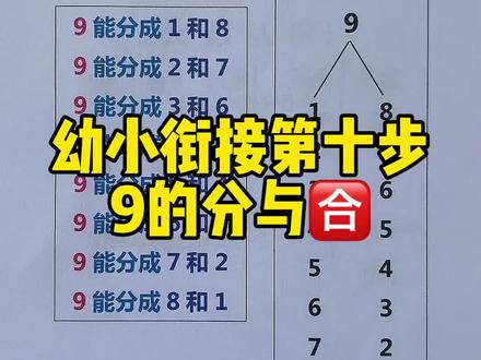 9的分与🈴️#幼小衔接 #小学数学 #数学 #幼儿数学