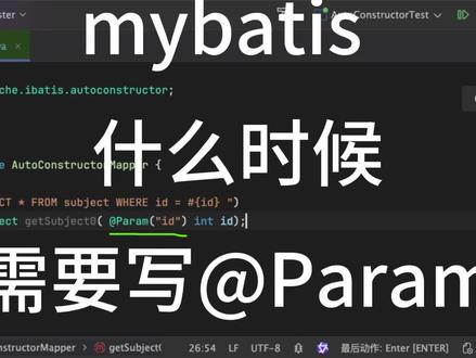 #java #mybatis @Param注解什么时候需要用?
辟个谣