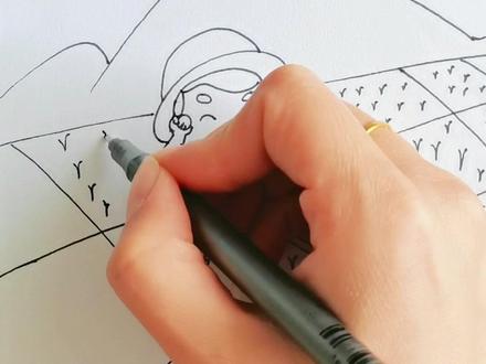 古诗配图系列之《悯农》大家赶紧学起来吧#画画 #手绘 #绘画 #简笔画 #古诗词