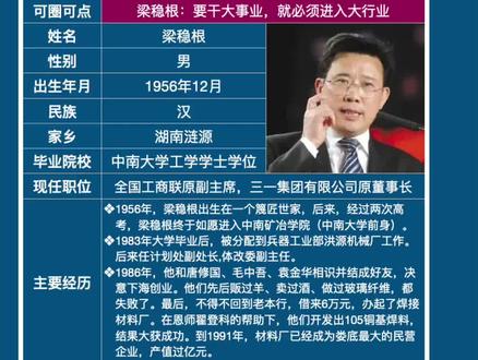 三一集团梁稳根创业 #创业 #创始人 #老板