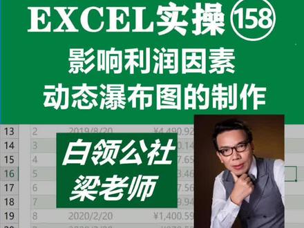 动态利润瀑布图的制作,老板喜欢看#excel图表 @抖音小助手