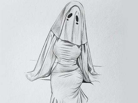 老师,能画一下女鬼吗? #手绘 #绘画 #画画