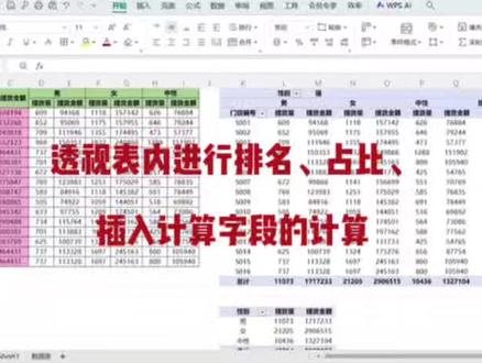 数据透视表计算操作 #excel技巧 #数据透视表 #数据可视化