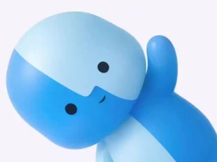 苹果首个IP形象曝光?像蓝色奶龙#苹果 #iPhone #奶龙