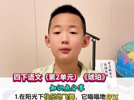 四年级下册语文(第2单元)《琥珀》知识点分享。#知识点总结#四年级下册语文#阅读理解#阅读方法
