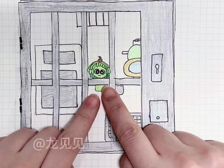 神奇的西瓜籽!!! #创意手工 #格子本画画 #节奏盒子 #可爱