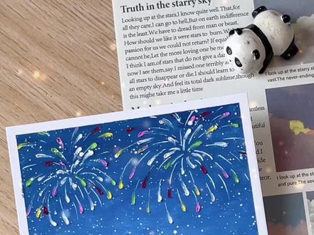 想和你一起去看烟花!油画棒入门教程 #跟着抖音学画画 #画画其实很简单#油画棒入门教程#油画棒真好玩 #烟花