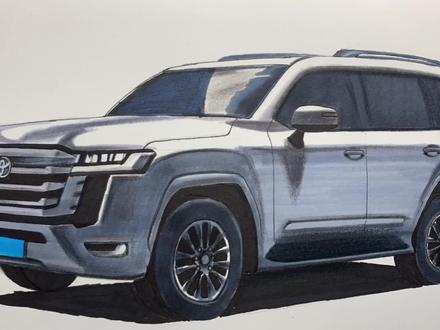 手绘兰德酷路泽,画的喜欢吗 #马克笔绘画 #画车 #越野车 #兰德酷路泽